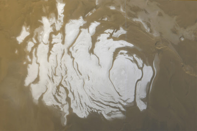 Южная полярная шапка Марса.