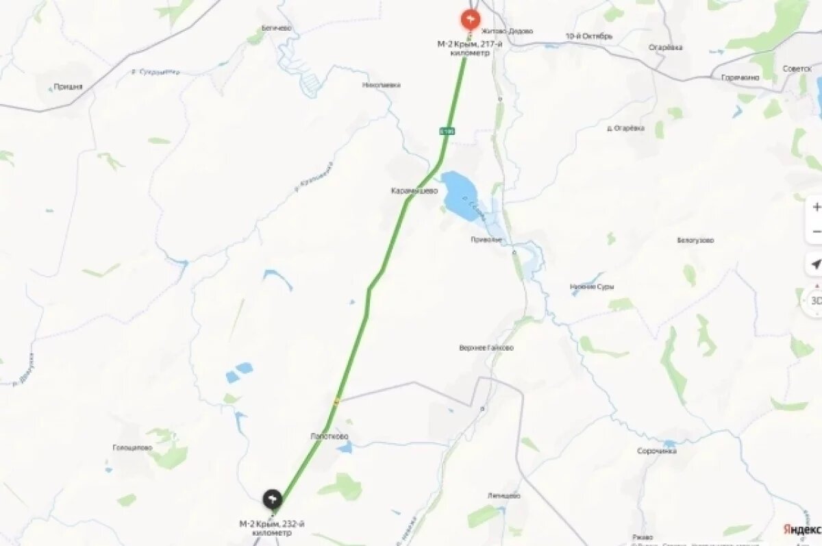    В Щёкинском районе расширили до четырёх полос 15 км трассы М-2 «Крым»