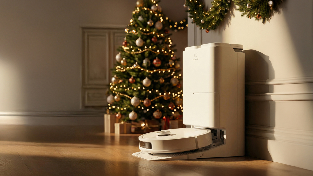 Робот-пылесос Polaris PVCRAC 7790 Wi-Fi IQ Home для сухой и влажной уборки.