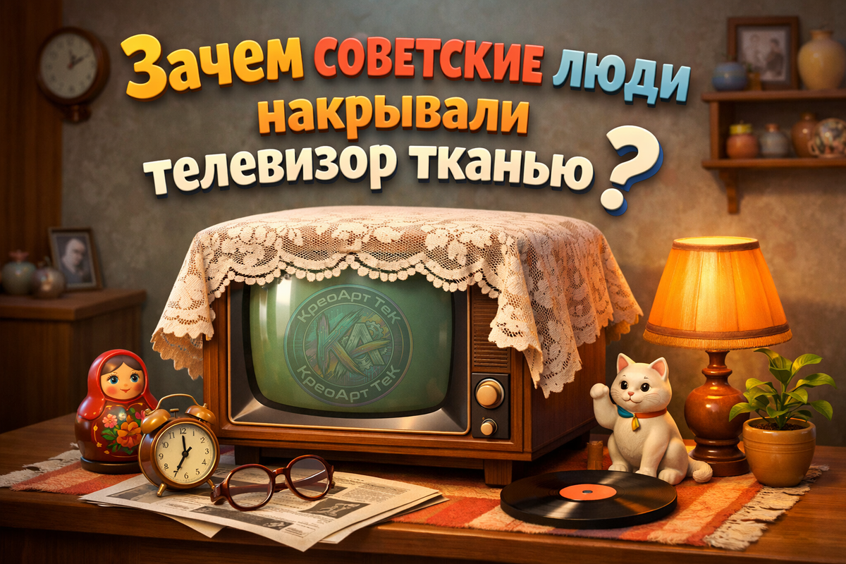 Зачем советские люди накрывали телевизор тканью?
