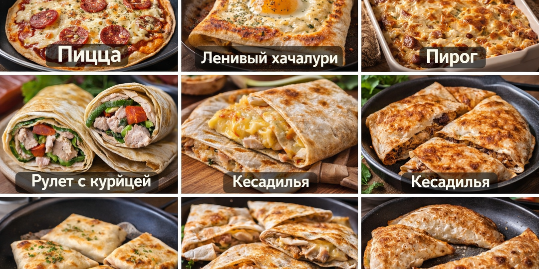 1 лаваш — 7 ужинов за копейки: готовлю без теста, духовки и лишних трат