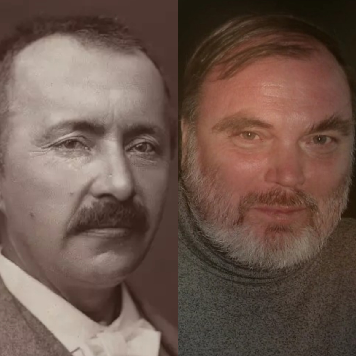 Генрих Шлиман (слева) и Владимир Брюханов (справа). Коллаж автора из фото в свободном доступе 