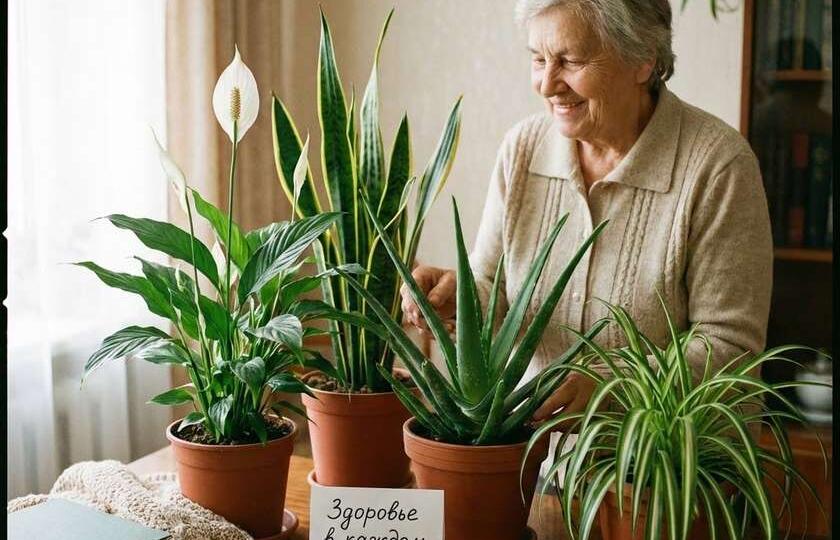4 комнатных растения, которые лечат воздух в доме лучше любых лекарств после 70