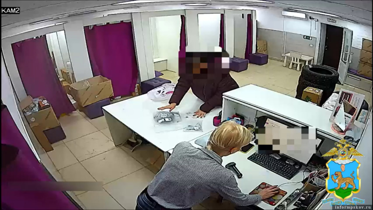 Скриншот видео пресс-службы УМВД России по Псковской области