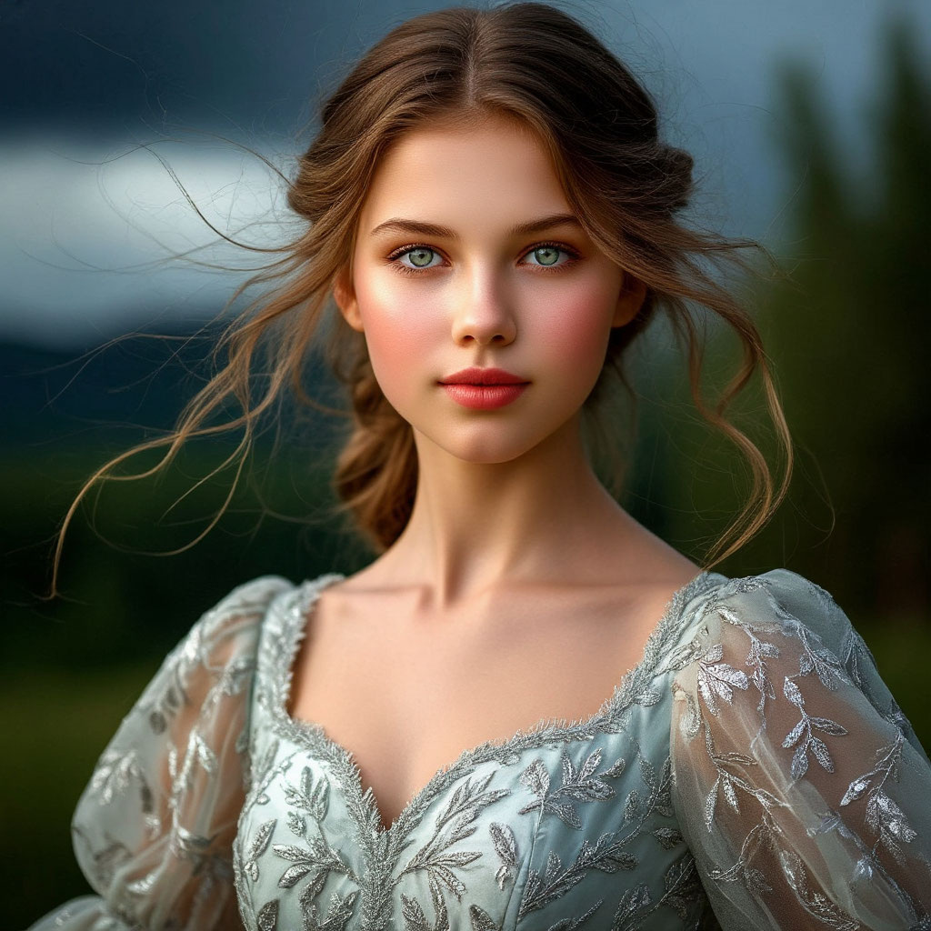 Её глаза, цвета грозового неба, светились внутренним светом