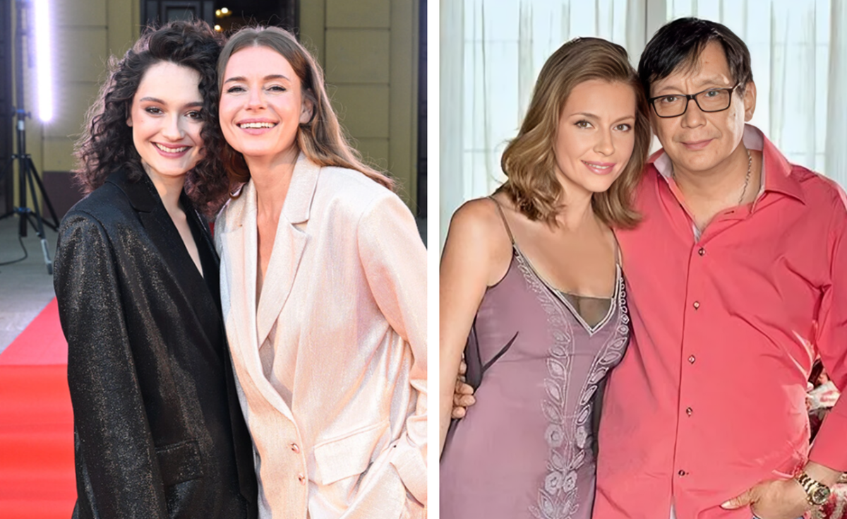 Любовь Толкалина с дочерью и с Егором Кончаловским