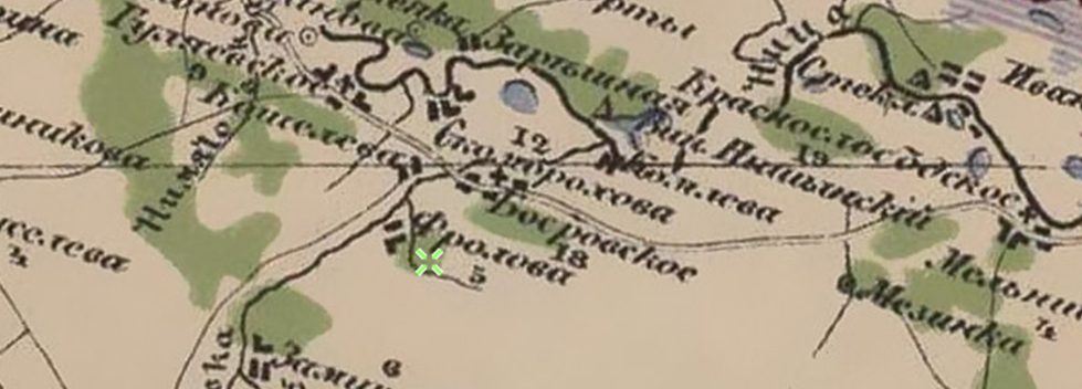 Карта Стрельбицкого. Восток Европейской части России. Фрагмент.