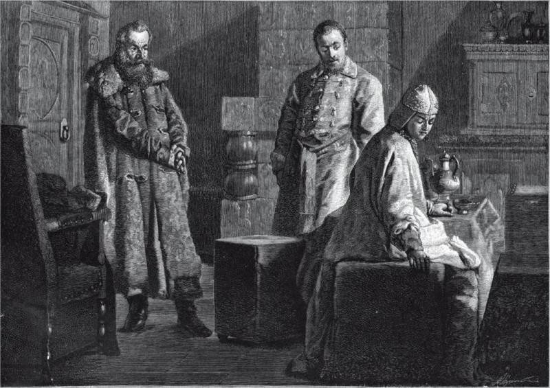 Михаил Глинский и Елена Глинская. Иллюстрация журнала "Нива".