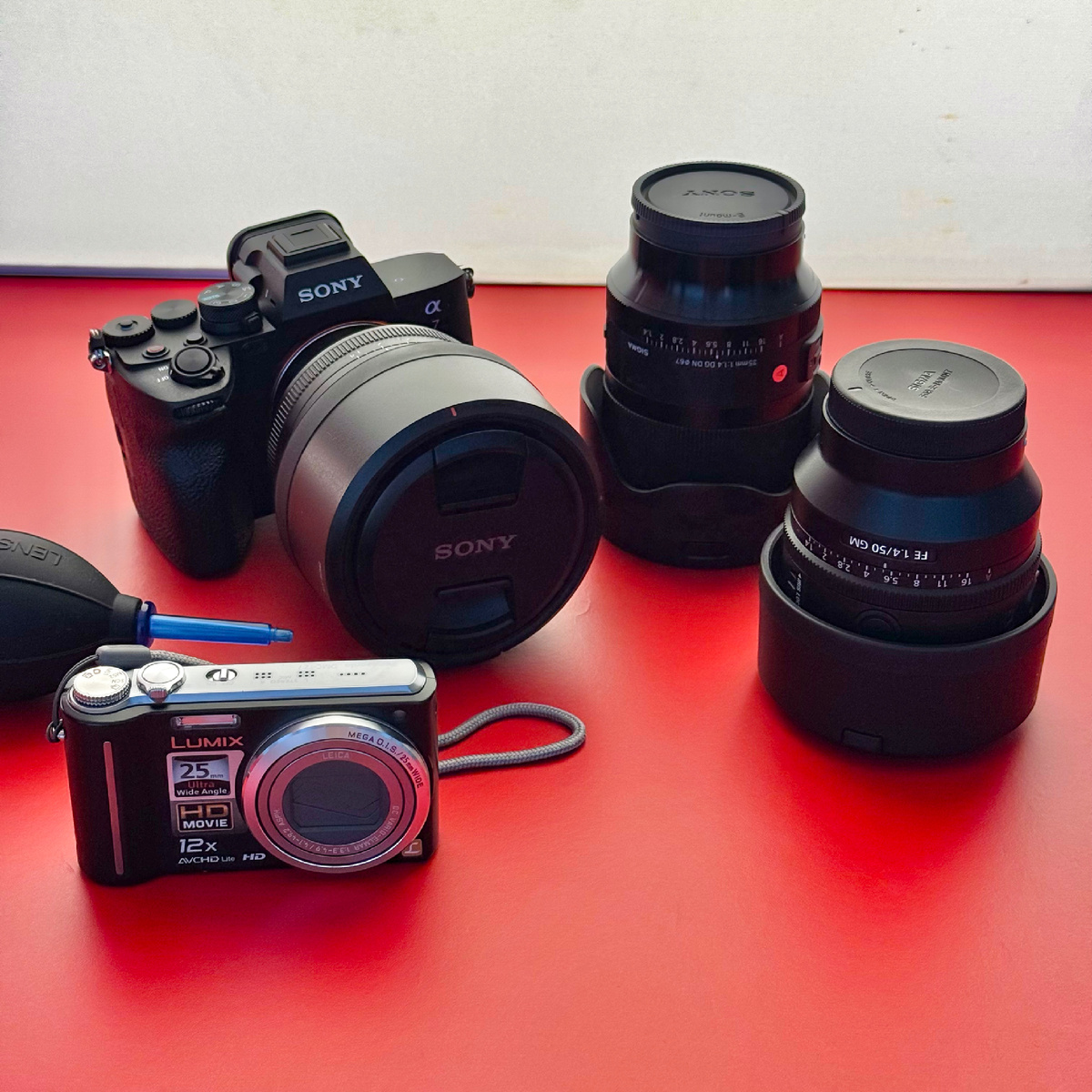 Panasonic DMC-TZ7 среди моего рабочего набора