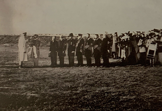    Хлеб-соль великому князю Михаилу Александровичу. 1902 год. Станция Дмитриев. Источник: Дмитриевский краеведческий музей