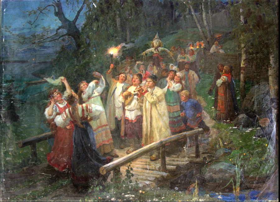 «Ночь под Ивана Купала», Павлов Я.М., 1911 г. Ссылка на изображение: https://avatars.mds.yandex.net/i?id=70555fa753392cd152472715ba32523f_l-7015819-images-thumbs&n=13