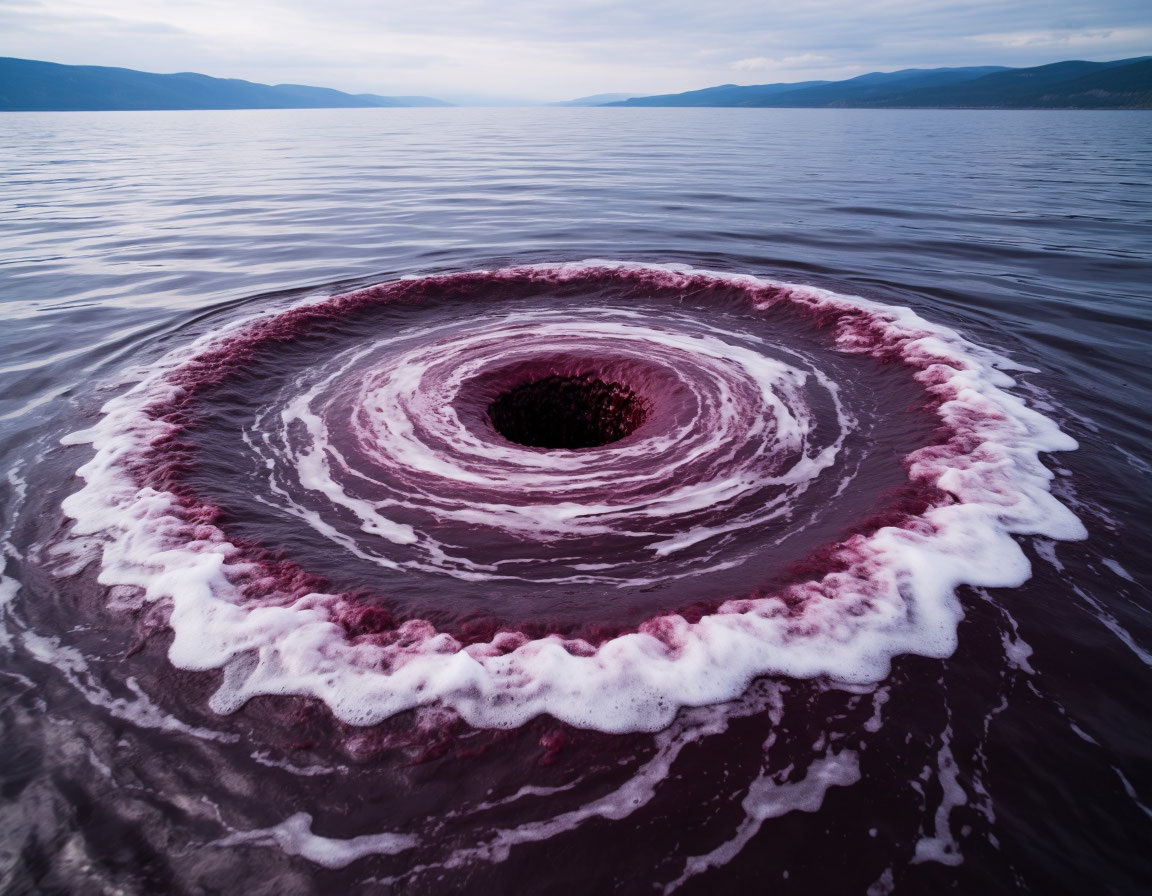 Гигантская воронка и врата в преисподнюю на озере Байкал.