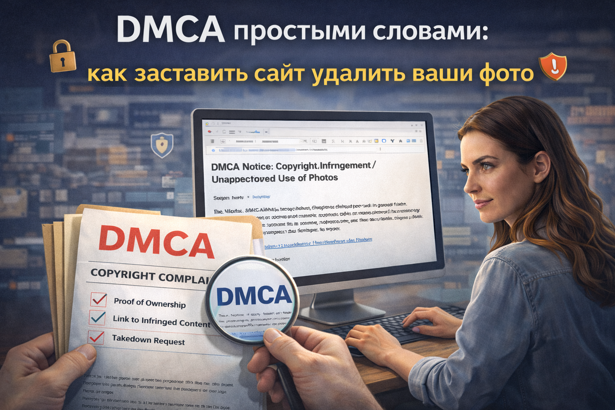 DMCA. Как заставить сайт удалить ваши фото?