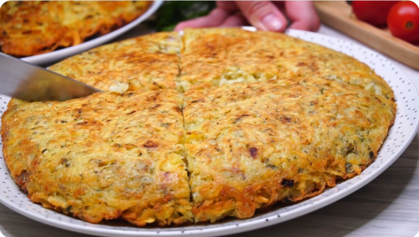 Картофельный пирог на сковороде: хоть на ужин, хоть на завтрак...