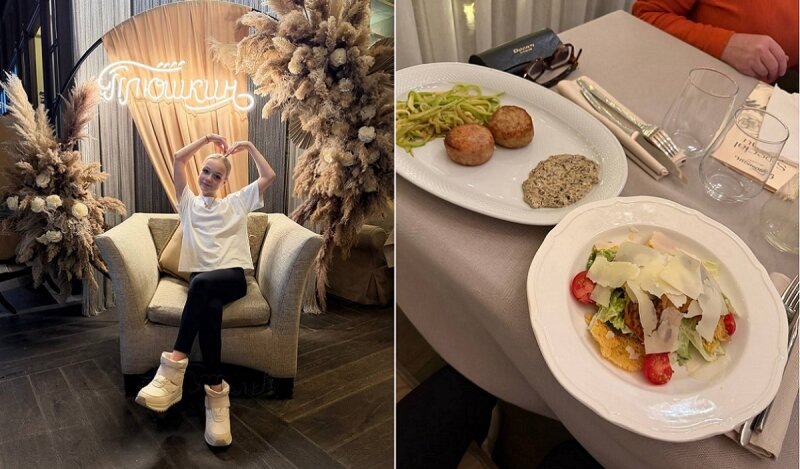 Елена Костылева после короткой программы на Мемориале Грушмана подкрепилась в семейном ресторане С.-Петербурга