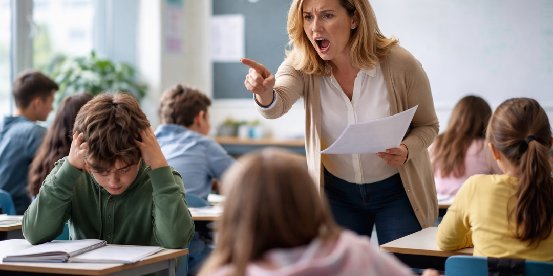 Учительница кричит на уроке математики. А родители удивляются, почему ребёнок не понимает