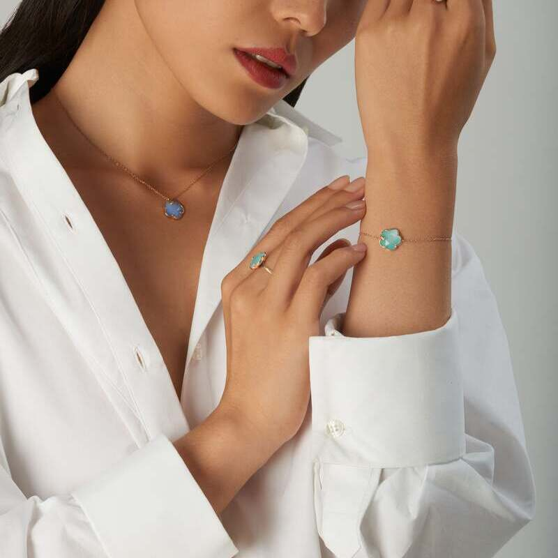 Украшения Pasquale Bruni Ton Joli из розового золота с бриллиантами, бирюзой и горным хрусталем