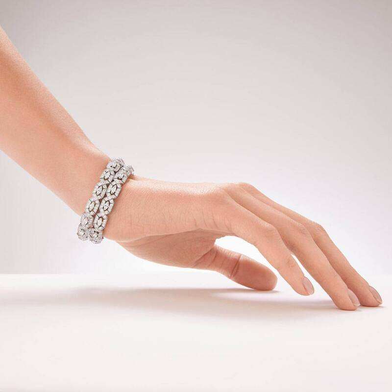 Браслеты Mercury Classic из белого золота с бриллиантами