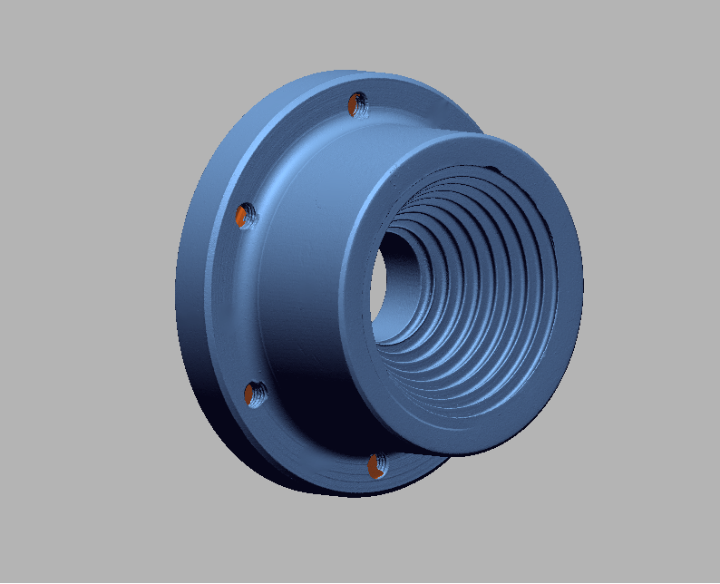 Полигональная 3Д-модель, полученная после 3Д-сканирвоания детали