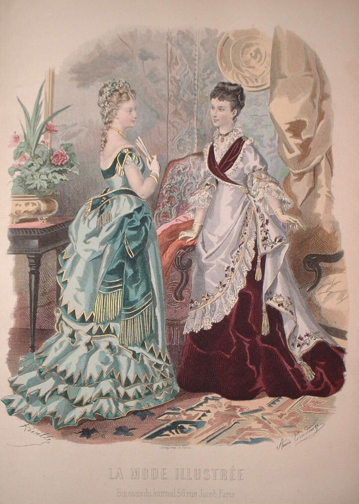 Вечерние платья, 1874 год. 