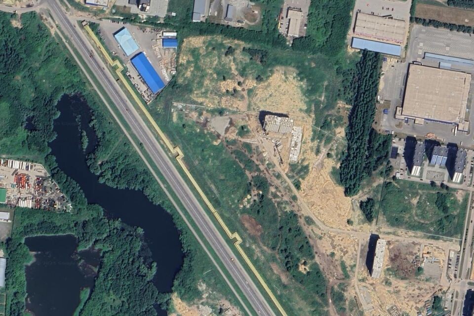    Строящийся квартал на ул. Власихинской, 212. Июль 2025 года . Источник: earth.google.com