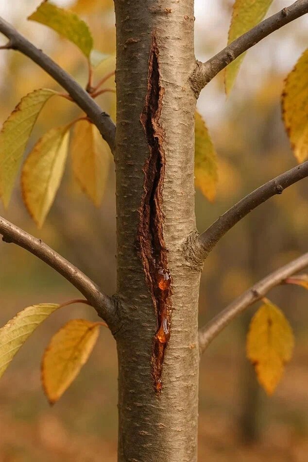    Трещина на коре. Фото: Денис Терентьев