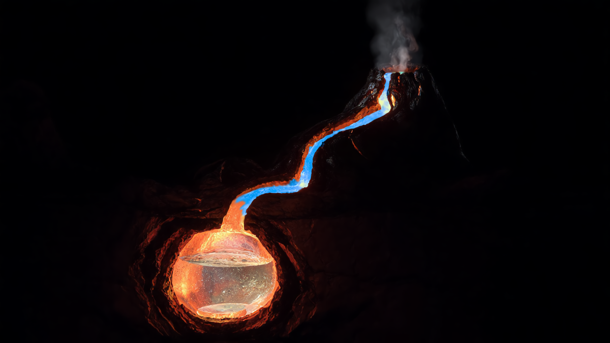 Иллюстрация «Огненные пещеры»