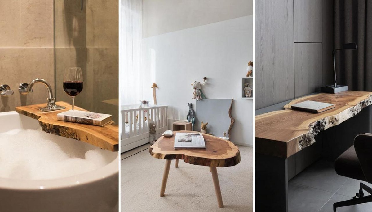 Живой край: ванная, детская или абинет? Можно подобрать идеи под любой интерьер.