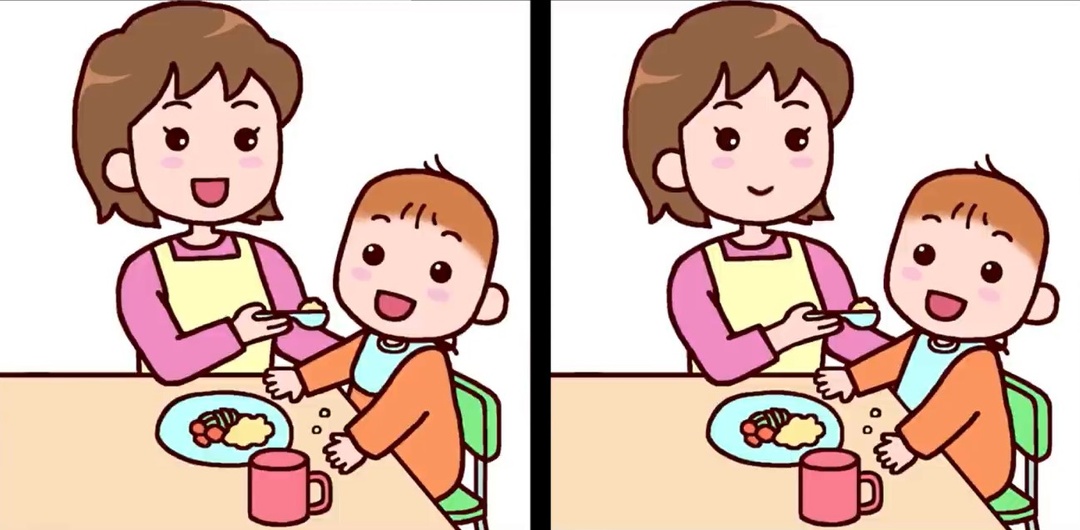 Задание на внимательность. Найди три отличия на картинке.