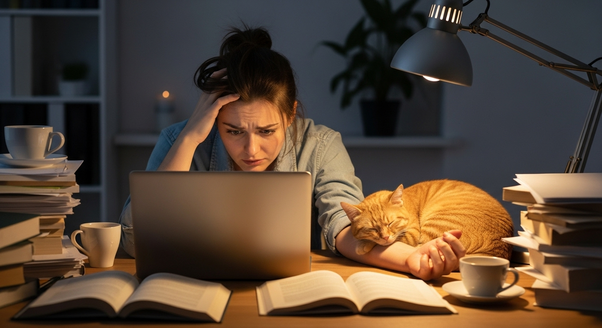 Мурзик демонстрирует, как выглядит настоящий Work-Life Balance. Спойлер: Life побеждает.