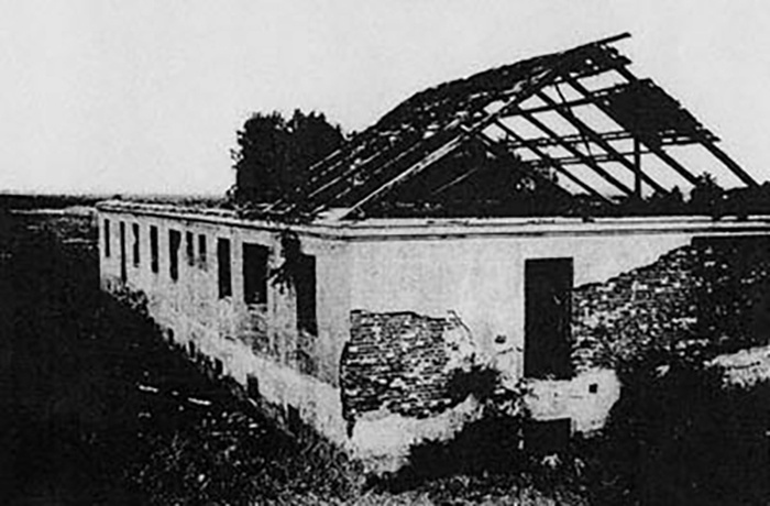 Тюрьма в Колдычевском лагере смерти. Барановичский район. 1944 г.