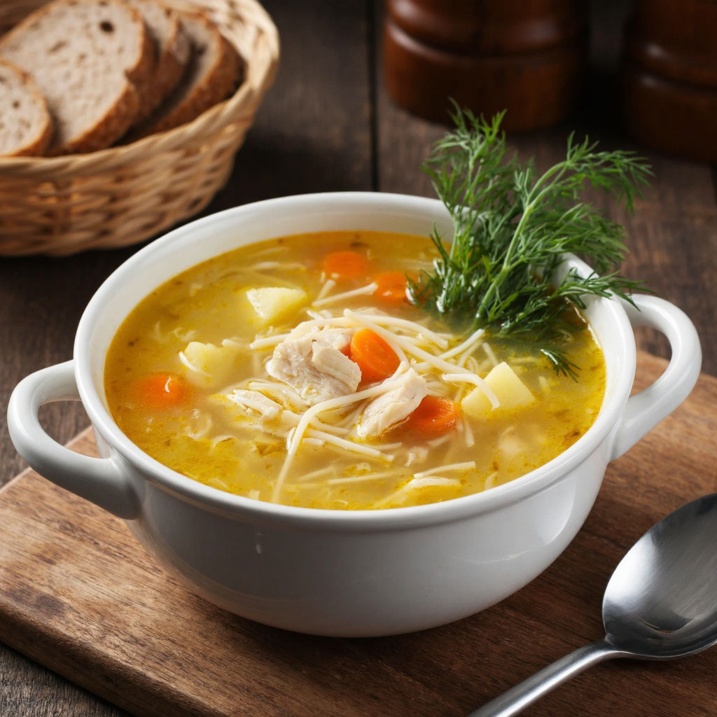 Куриный суп с вермишелью — просто, быстро и вкусно! 🍲✨