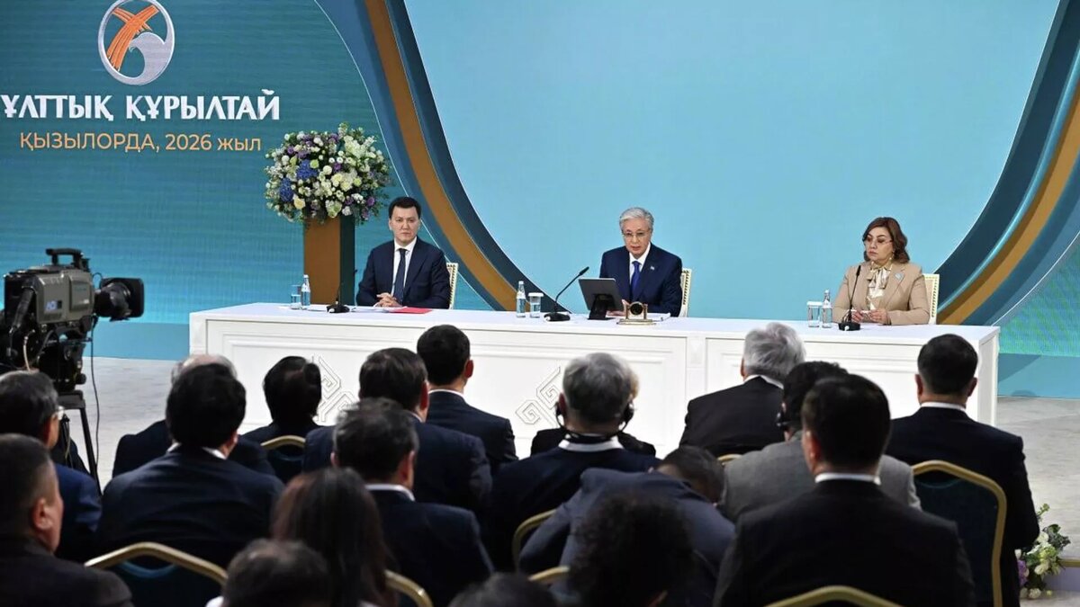 Касым-Жомарт Токаев на курултае в Кызылорде, 2026 год /© Photo : Пресс-служба президента Казахстана