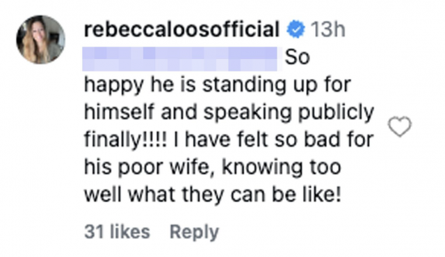    Фото: @rebeccaloosofficial (Instagram*)