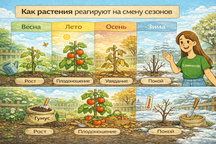 Сезонные ритмы природы и здоровый рост растений — вместе с экспертным подходом Семяныч.ру