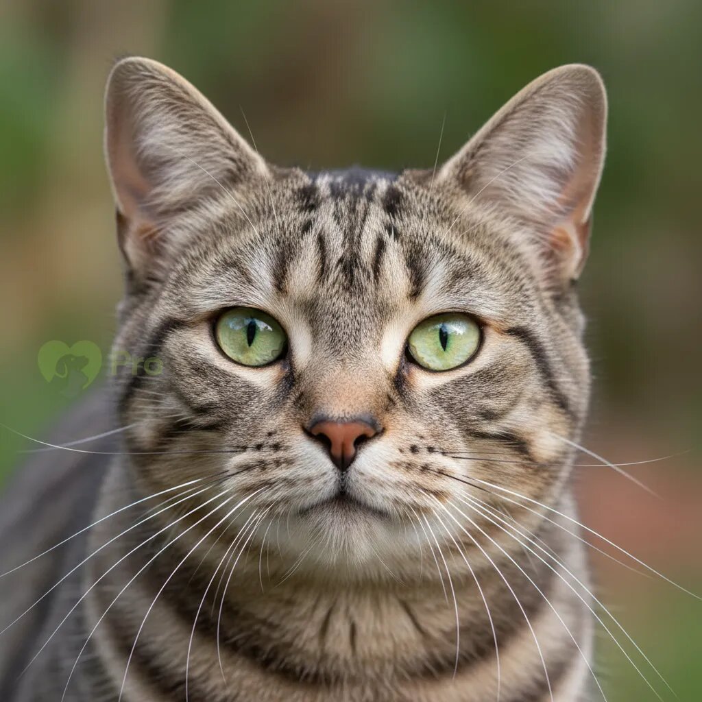 Крупный план мордочки кельтской кошки с зелеными глазами