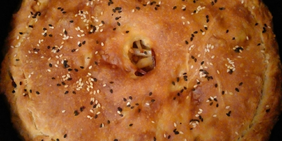 Пирог в духовке. С картошкой и жареным луком. Рецепт. В домашних условиях. Как приготовить? Вкусно!