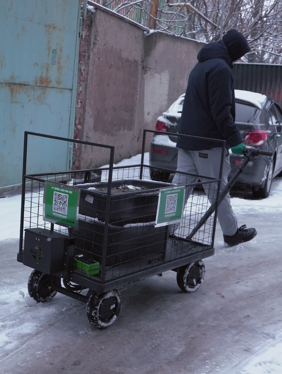 Тележка дворника Ева Квадро 4х4