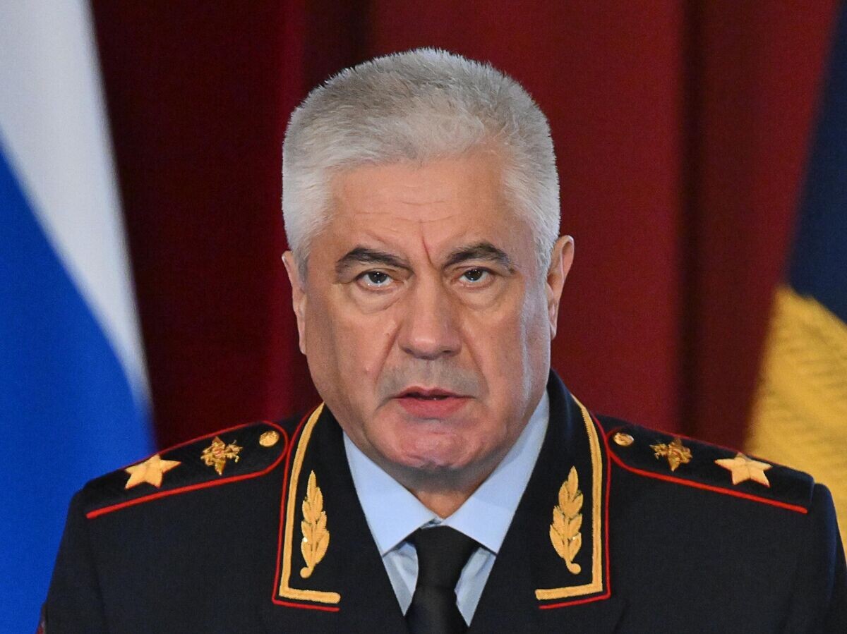    Министр внутренних дел РФ Владимир Колокольцев выступает на ежегодном расширенном заседании коллегии министерства внутренних дел РФ | © РИА Новости / Кристина Кормилицына