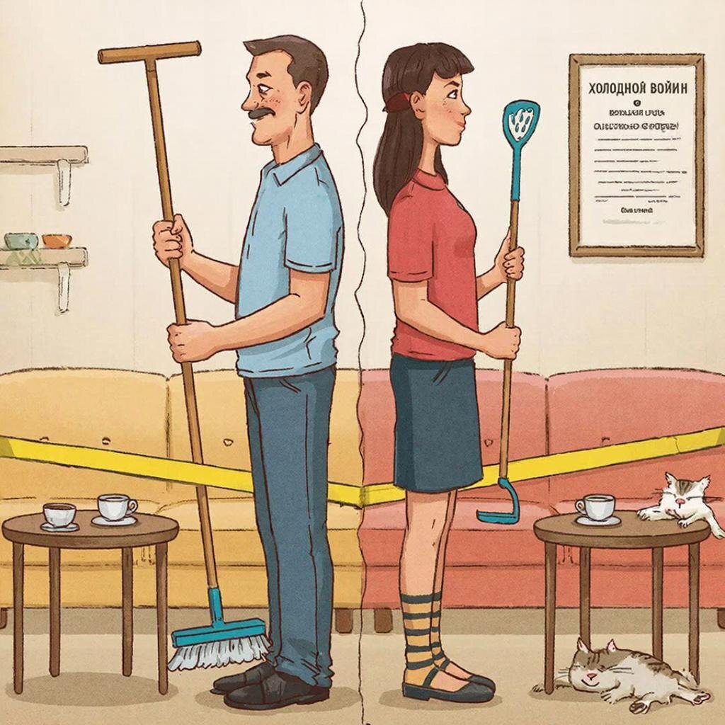 Холодная война в отдельно взятой двухкомнатной квартире. Предмет раздора — мифический жезл семейного могущества