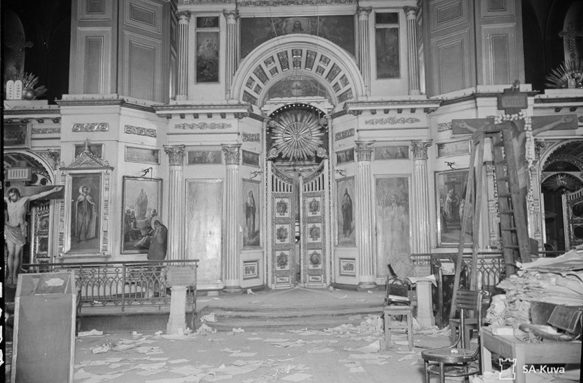 Интерьер собора. Фото из Архива финских вооруженных сил "SA-Кuva".