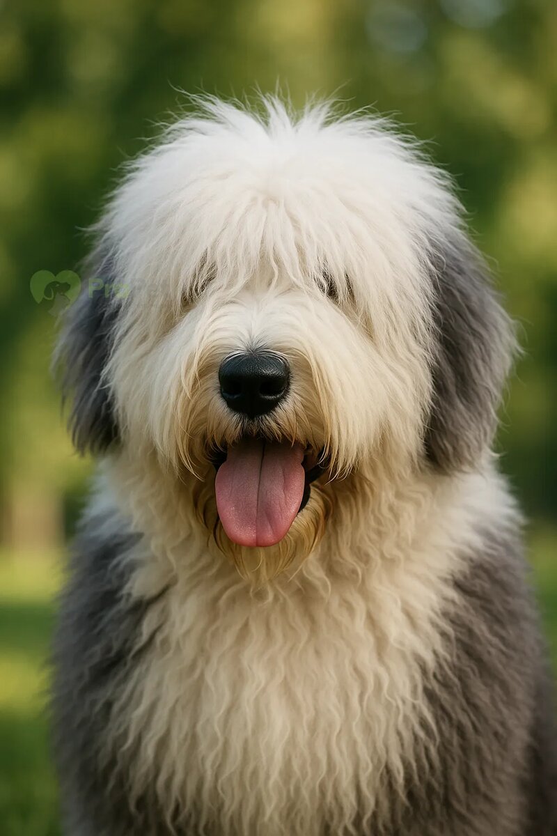 Староанглийская овчарка крупный план