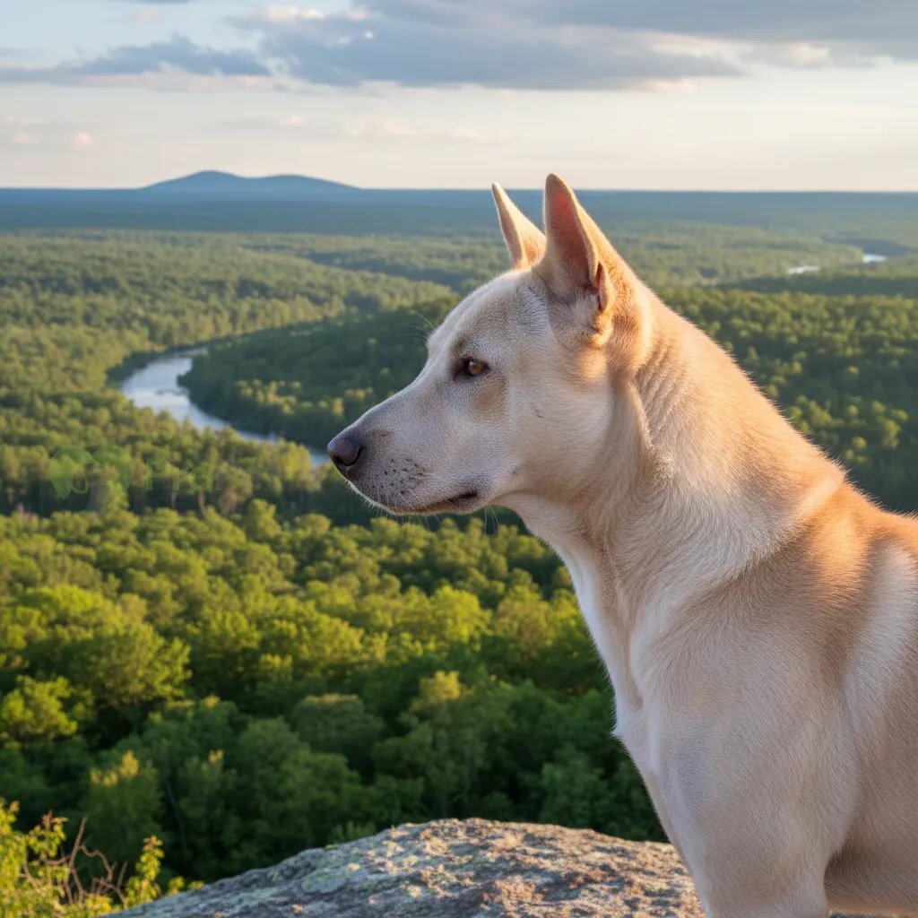 Тайский риджбек изабеллового окраса в профиль на фоне природы