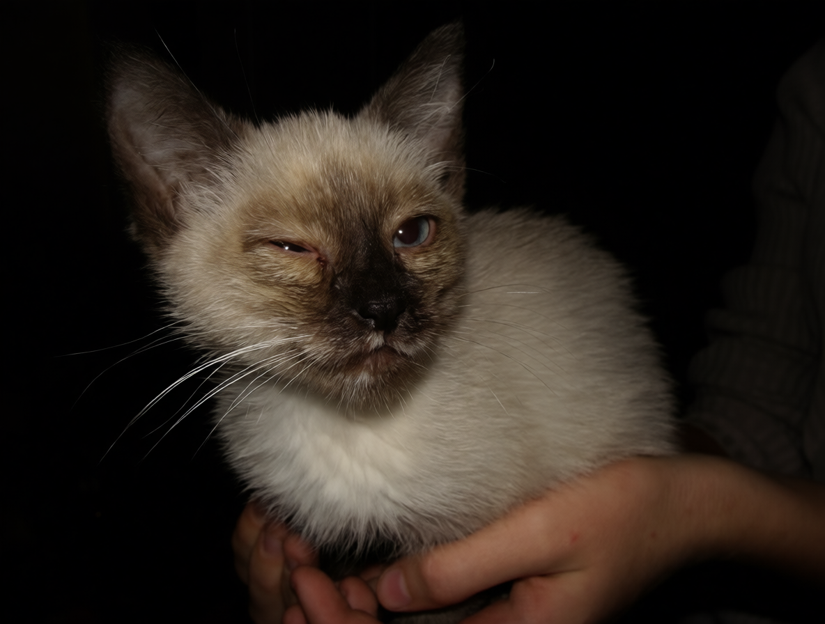 Впервые взяли в руки красивейшего котенка 