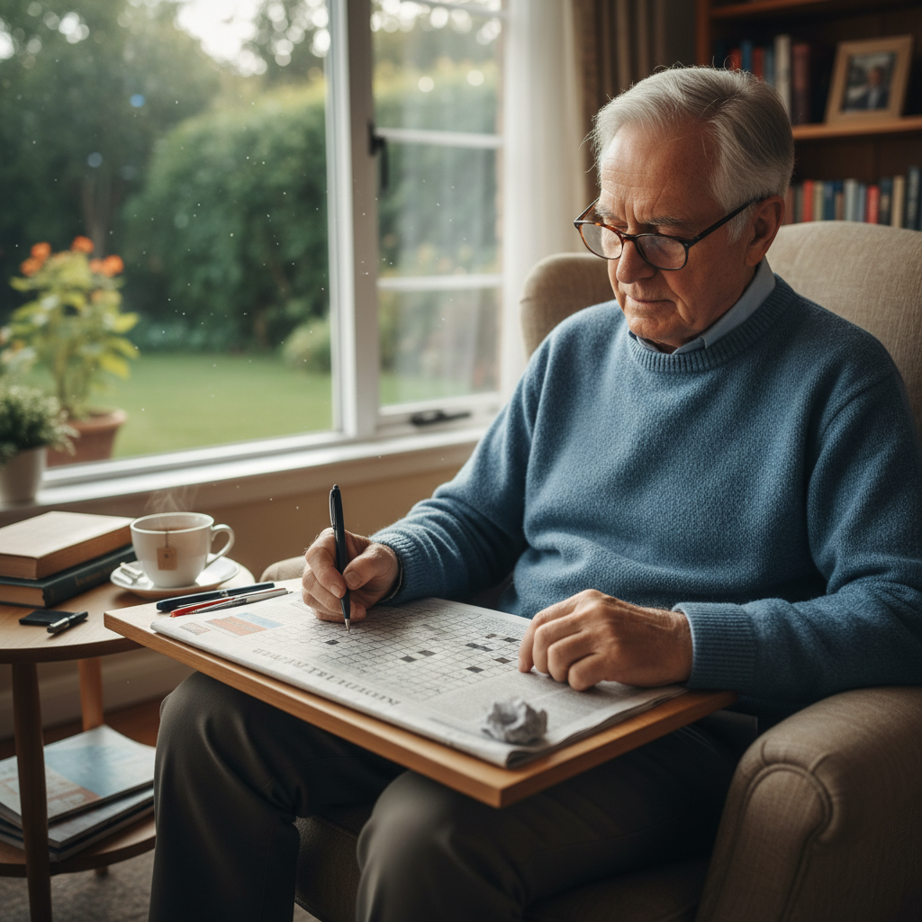 Фото: нейросеть. Разгадывать кроссворды, значит активировать мозговую активность