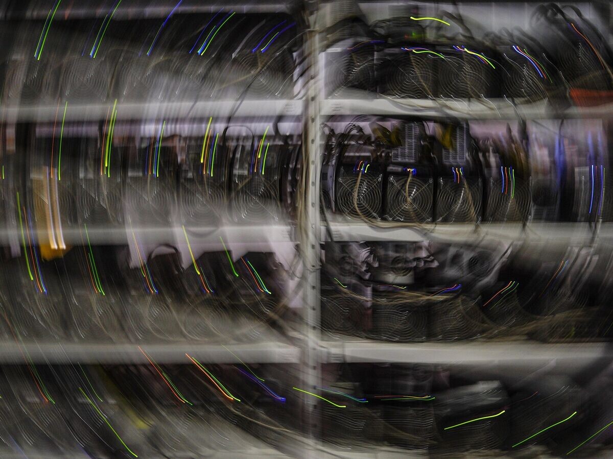    Стеллажи с фермами для майнинга криптовалют© РИА Новости . Владимир Астапкович