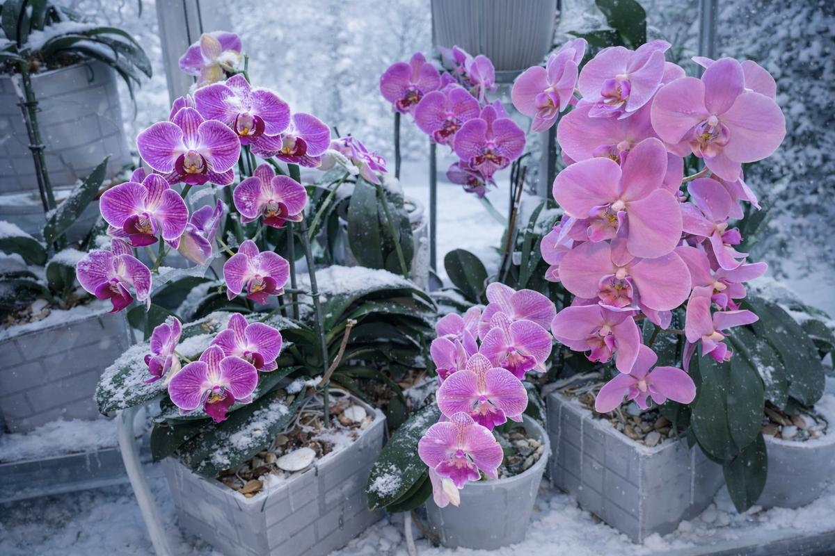 Фото обработано с использованием ИИ.  Орхидеи С Еленой Кузнецовой