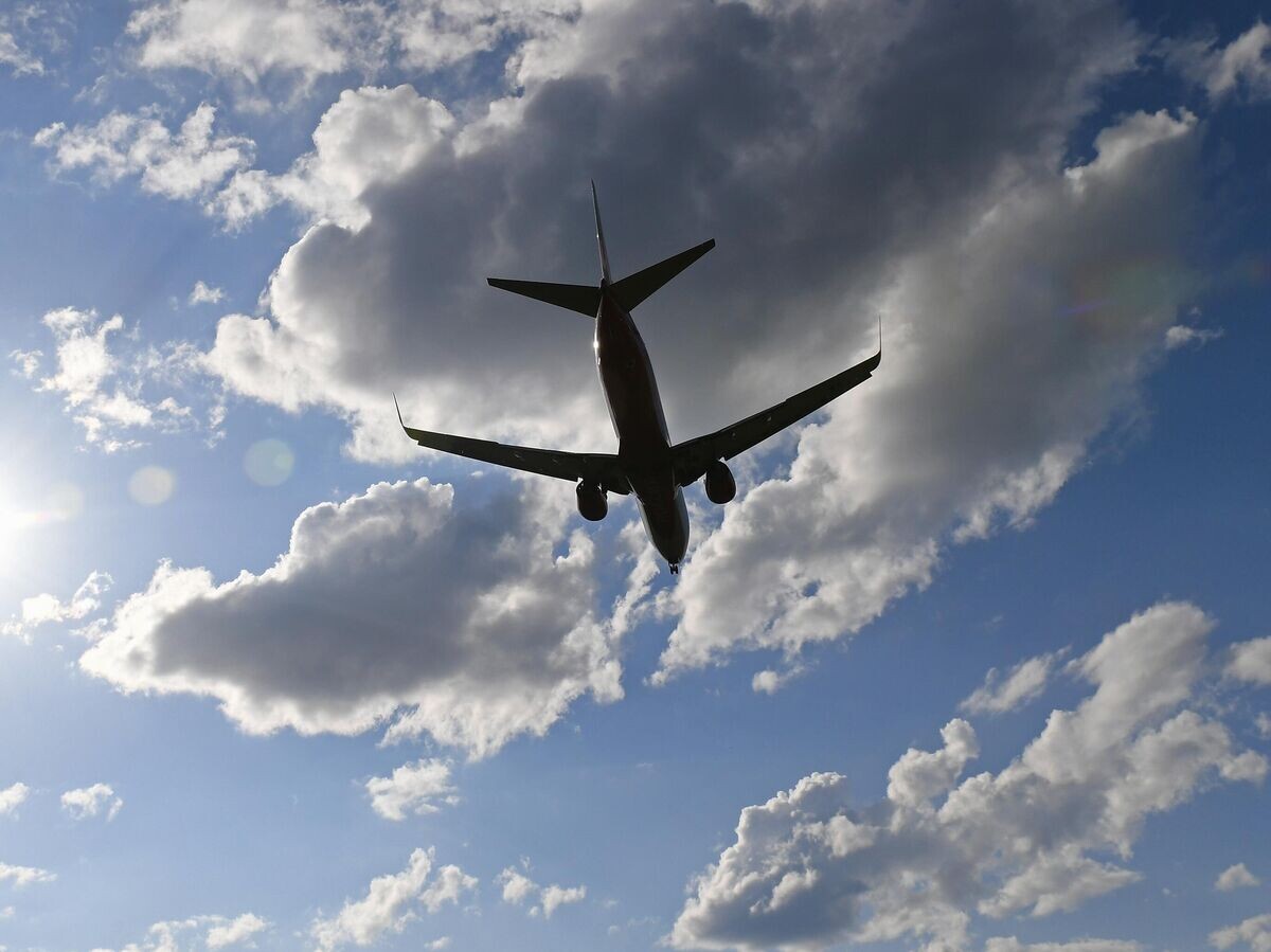    Пассажирский самолет Boeing 737-800 совершает посадку в международном аэропорту им. Дмитрия Хворостовского в Красноярске© РИА Новости . Илья Наймушин