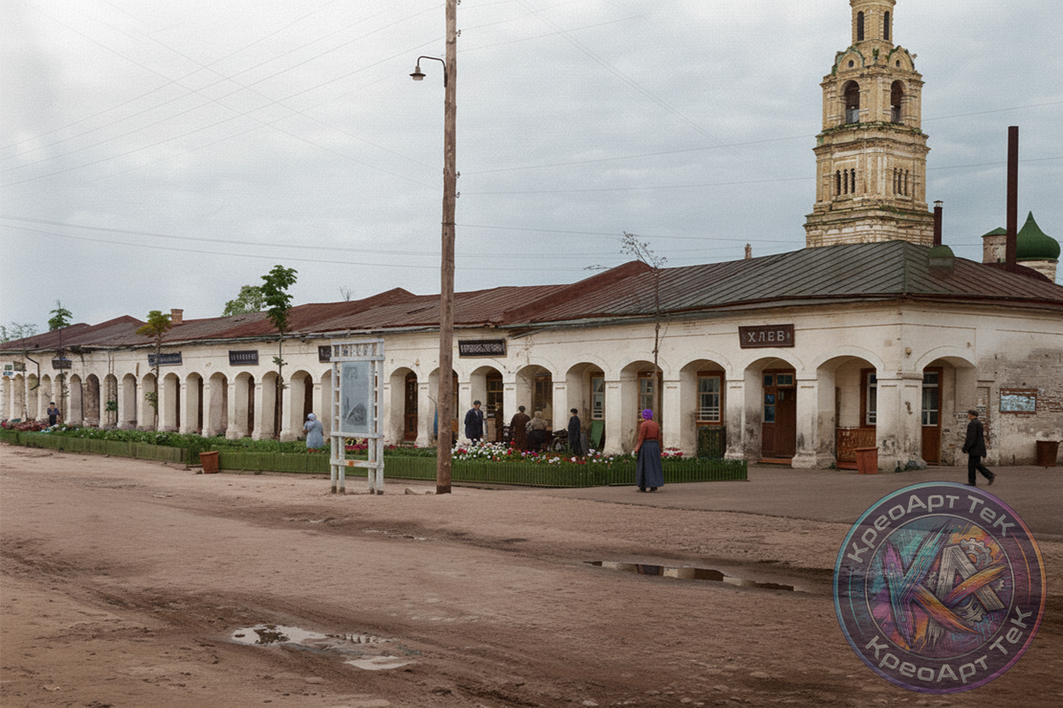 Торговые ряды в Киржаче 1967 год