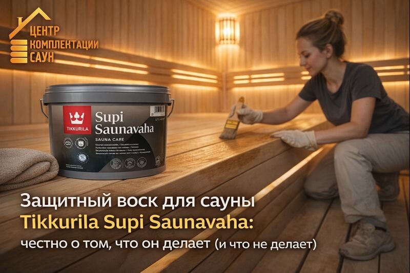 Защитный воск для сауны Tikkurila Supi Saunavaha: честно о том, что он делает (и что не делает)